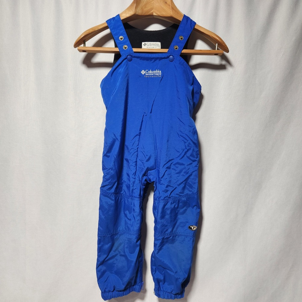 Columbia Tectonite Kids Snow Bibs 4T Royal Blue Insulated Winter Overalls pants